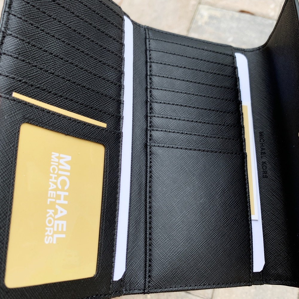 Michael kors large trifold wallet black - Picture 3 of 3